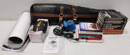 (1) WATTS Hot Water Recirculating Pump With Timer (1) Interarms Gun Bag (1) Wilson College Football Playoff Black Edition Junior Football (1) 2015 Marko Mavrovich "It Gets Better" Seriolithograph w/ COA 16x20" And Assorted Books