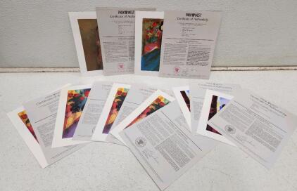 (8) Assorted 2011-2015 Serlolithographs In Color Signed On Plate W/ Parking West Certificate of Authenticity