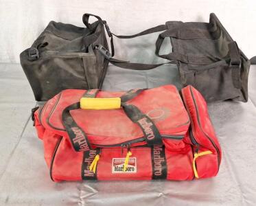(1) Marlboro Soft Cooler Duffel Bag & (1) Pair Of Motorcycle Saddle Bags