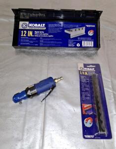 (1) Kobalt 12" Magnetic Tool Tray, (1) Kobalt 1/4" Magnetic Socket Holder & (1) 1/4" Air Ratchet