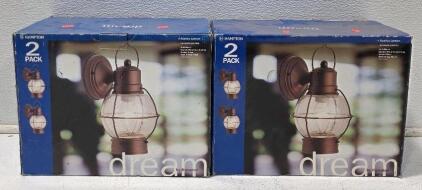 (2) *Like New* Hampton Rustico Lighting Fixture 2-pack, Unboxed to Photo