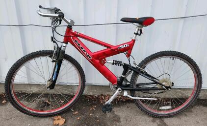 (Red) 26" Mongoose MGX D50i 24-speed Dual Suspension Mountain Bike