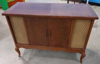 Vintage Magnavox Stereo Console Cabinet, Part No. N0700694-10, 1960s Design- Approx. 41 in x 17 in x 31 in,