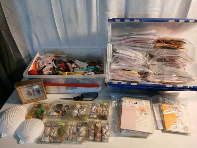 Assorted Arts And Crafts Supplies & Approx. (70) Assorted Greeting Cards
