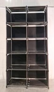 (1) 10-Cubby Fabric Shelf Unit, Black