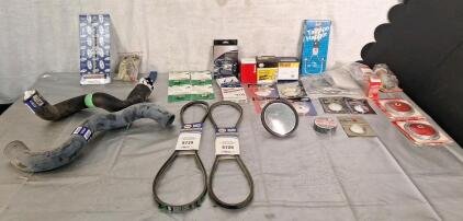 (2) NAPA Radiator Hoses, 7996 & 8460, (2) NAPA V-Belts. Both 5725 & Assorted Automotive Hardware