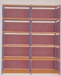 (1) 10-Cubby Fabric Shelf Unit, Grey