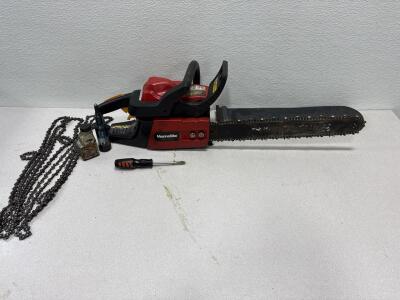 Homelite 42cc gas chainsaw and beach umbrella