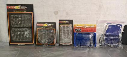 (5) Assorted Pairs Of Headlight Stone Guards