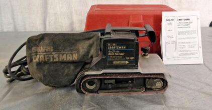 (1) Craftsman 4-Inch Dustless Belt Sander W/ Case