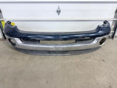 Early 2000s Dodge Front Bumper, Blue & Chrome, 1999-2002