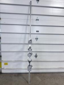 Chrome 5-Light Vertical Track Lighting Fixture, Adjustable Heads, 6ft Length
