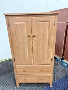 (1) Wooden Armoire- 30&rdquo;x18&rdquo;x56&rdquo;