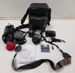 (1) Sony NEX-5 Mirrorless Digital Camera Kit W/ Camera Bag