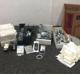 Box Of Electrical Fittings And Supplies