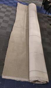 12 x 15.5 ft Light Gray Carpet Roll, 100% Nylon, Made in USA