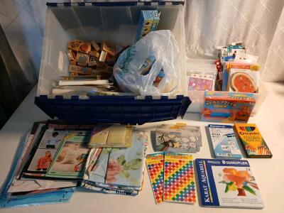 Assortment Of Arts And Crafts Supplies