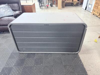 Keter Westwood Deck Box, Resin, Gray, 150 Gallon Capacity