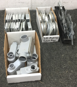 (1) Box Of 1G Mudrings, (1) Box Conduit Access Fittings And More