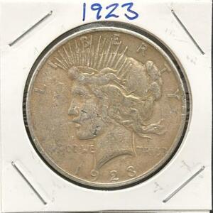 1923 Peace Dollar Coin, United States, Silver Composition