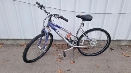 (1) 26" Schwinn Purple & Silver 18- Speed Mountain Bike