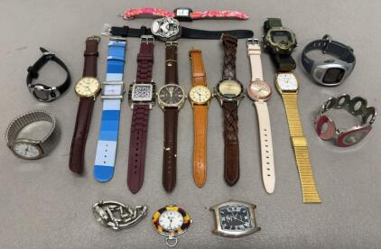 Huge Lot Of 25+ Designer Watches&hellip; Timex, Geneva, And More.