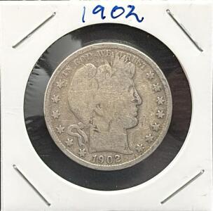 1902 Barber Half Dollar, United States, Silver