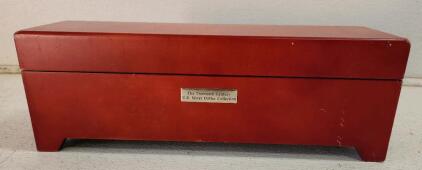 (1) 13" X4 1/2" X 3 1/2" Bradford Exchange Twentieth Century U.S. Silver Dollar Collection Wood Storage Box