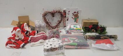 (20+) Christmas Ornaments (4) Dog Santa Costumes & Much More Decorations