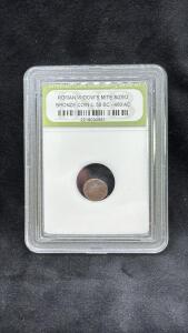 Roman Widow Mite Sized Bronze Coin ( Circa 50B.C. - 400A.D.