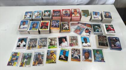 Large Loaded Assortment Of 80&rsquo;s & 90&rsquo;s Baseball Cards - Topps , Donruss , Fleer , Score , UpperDeck, Bowman & More. Lots Of Big Names , Rookies ,All Stars , Hall Of Famers