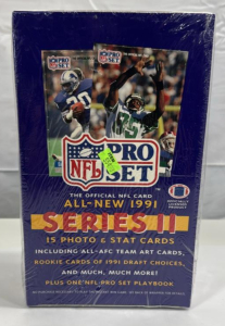 Sealed Box Of 1991 PROSET Series 2 Football Cards