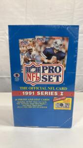Sealed Box Of 1991 PROSET Series 1 Football Cards