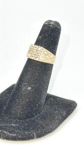 Beautiful Stamped Sterling Silver Ring W/ Beautiful Stones