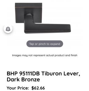 (4) Better Home Products Tiburon Lever Passage Handles