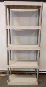 Plano 5-Shelf Heavy Duty Plastic Storage Unit. 74"x30"x13"