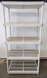 5-Tier Plastic Storage Shelving Unit 73"x36"x24"