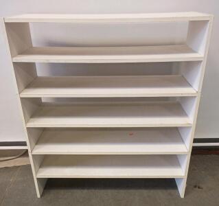 (3) Wooden Stackable Shelving 35"x31"x12"