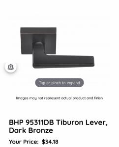 (15) BHP 95311DB Tiburon Lever, Dark Bronze