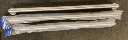 BRAND NEW!!! (2) 42&rdquo;x 1-1/2&rdquo; Exposed Screw Grab Bar Stainless Steel And (1) 36&rdquo;x 1-1/2&rdquo; Exposed Screw Grab Bar Stainless Steel