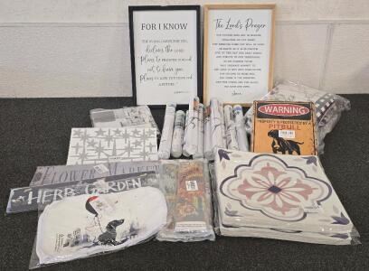 Wall Decor Including Inspiration Quotes, Wall Stick Designs; Peel And Stick Floor Tiles And More