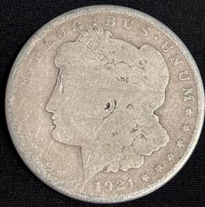 1921 Morgan Silver Dollar Coin