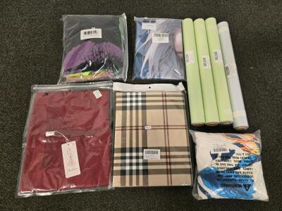 Amazon Returns Including: (4) Rolls of Contact Paper, Anime Flag, Ipad Pro 13 Case & More