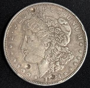 1921 Morgan Silver Dollar Coin
