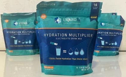 (9) Packs Of Liquid I.V. Electrolyte Drink Mix | Hydration Seaberry | Best By Nov. 2025