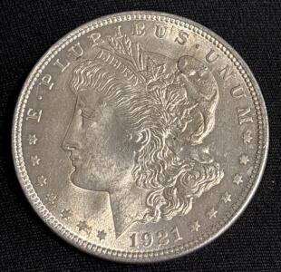 1921 Morgan Silver Dollar Coin