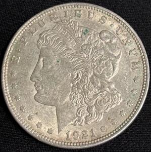 1921 Morgan Silver Dollar Coin