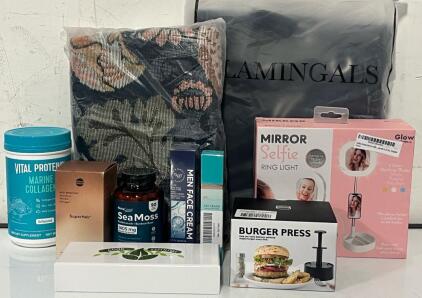 Boho Area Rug, Women&rsquo;s Jeans (2XL), Mirror Selfie Ring Light, Supplements & Self Care, Essential Oils & More
