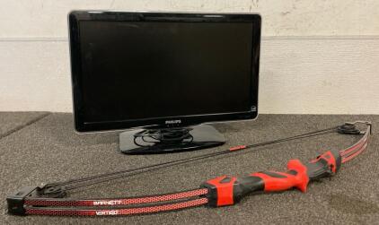 Barnett Vertigo 39&rdquo; Youth Compound Bow And Philips 21&rdquo; TV (Works)
