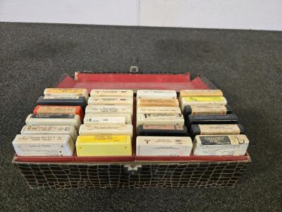Collection of 24 8 Track Tapes In Case
